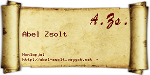 Abel Zsolt névjegykártya
