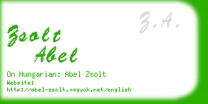 zsolt abel business card